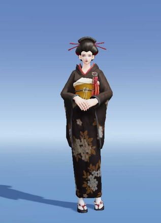 智子和服・玄画像