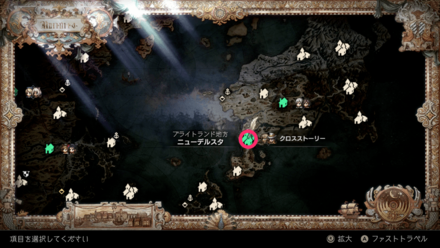 オズバルドとパルテティオ前編の開始地点の画像