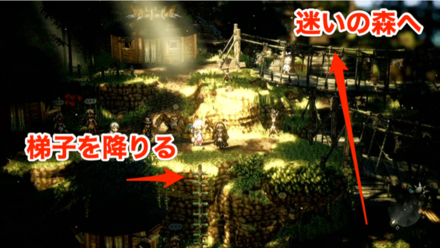 里の北から迷いの森へ