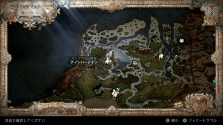 ティンバーレインのマップ