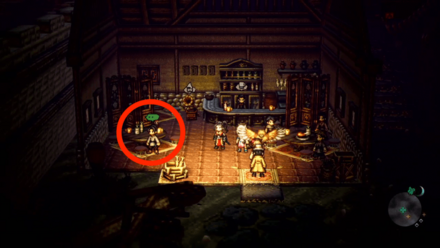 酒場の中にいる領民