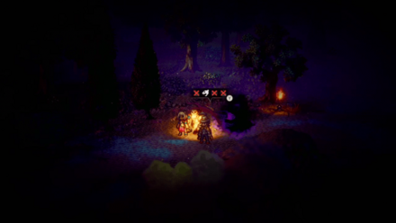 うごめく影にけしかける