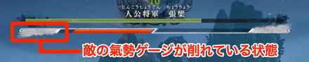 氣勢ゲージが削れている