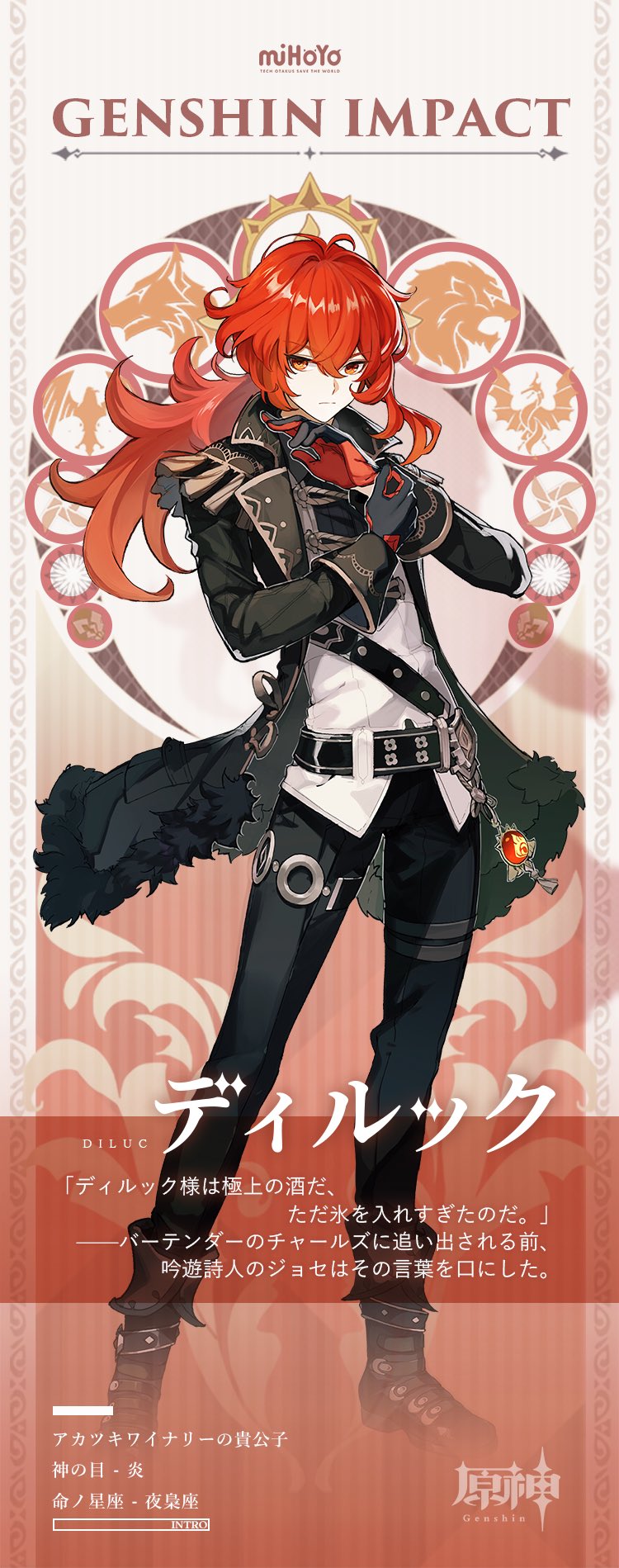 ディルックの立ち絵