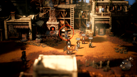 グラヴェルの中央付近、鍛冶場の近くにいるアルピオネ