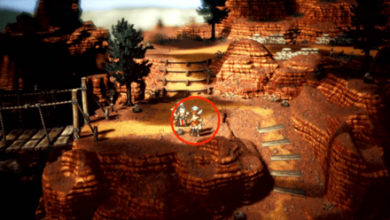 西グラヴェル荒道の東側にいる商人