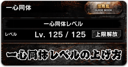 一心同体(闘魂)レベルの上げ方