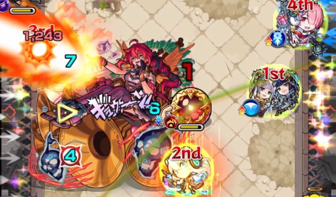 ボスの左下の攻撃前にはダウンさせる