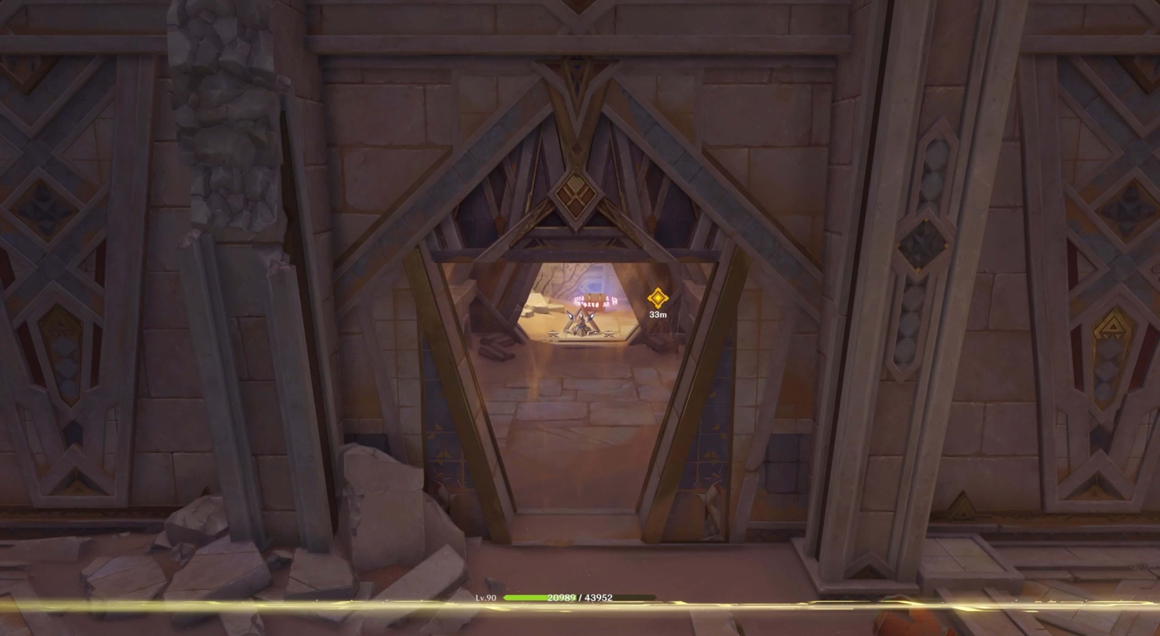 装置を上げると扉が開く