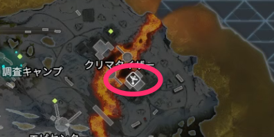 調査ビーコンの位置