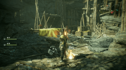 食鉄獣（パンダ）の目の前にアイテムが落ちる