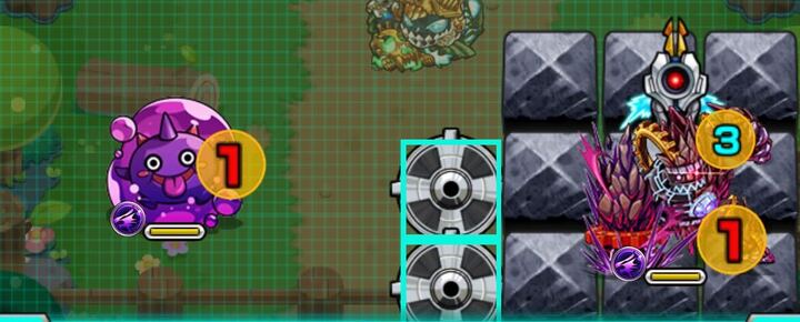 ゴーレムの真横にキャノンベースを設置