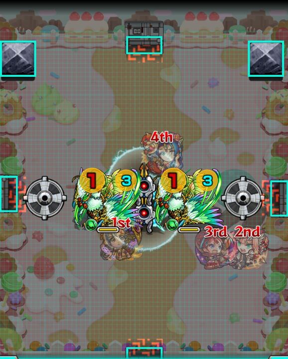 上下左右の中央にベクトルウォールを設置