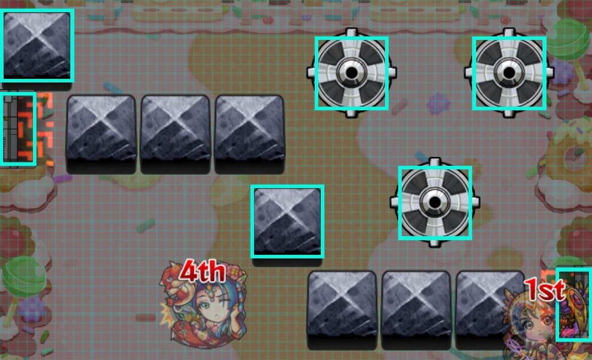 キャノンベースをブロックとベクトルウォールで囲む