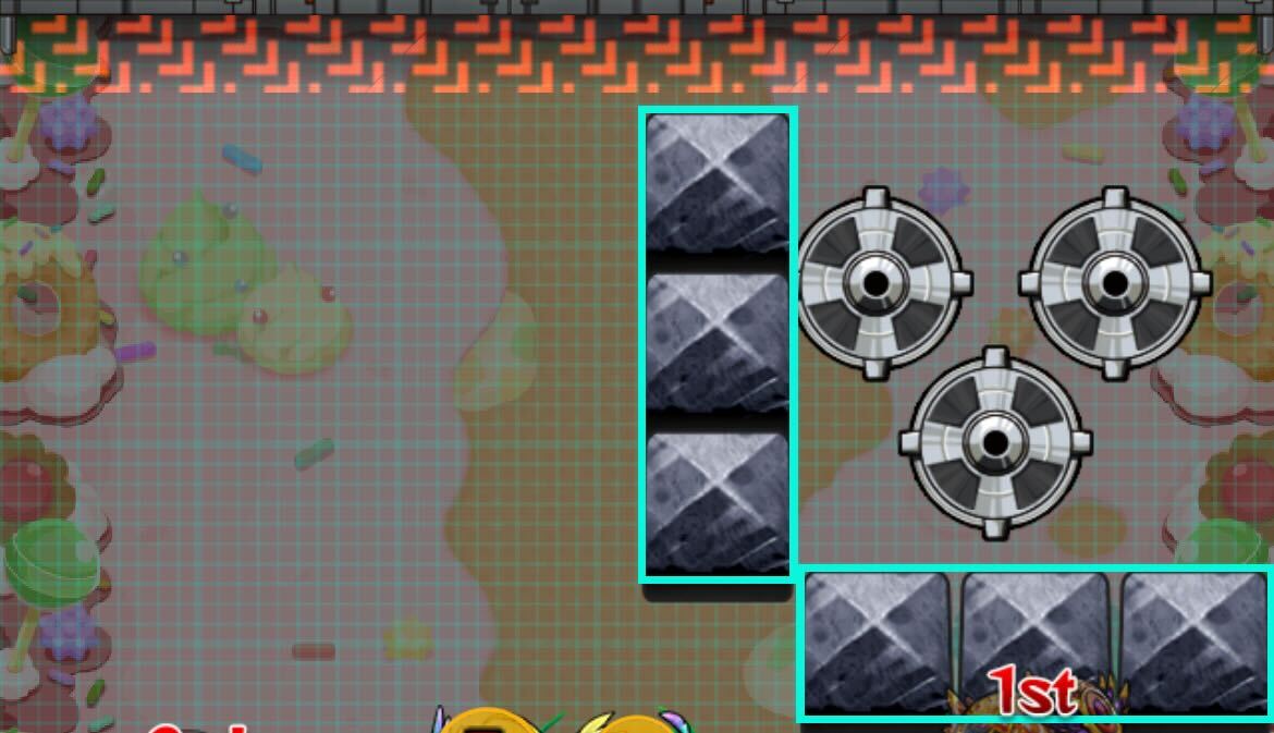 キャノンベースを囲うようにブロックを設置