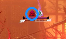 HPゲージの上に三角形のマーク