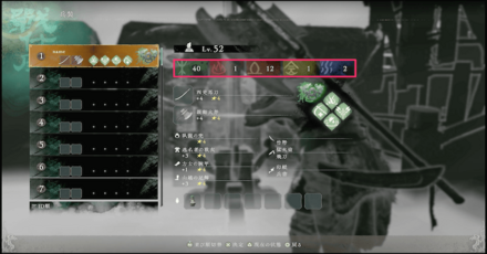 プリセットの能力値が設定される