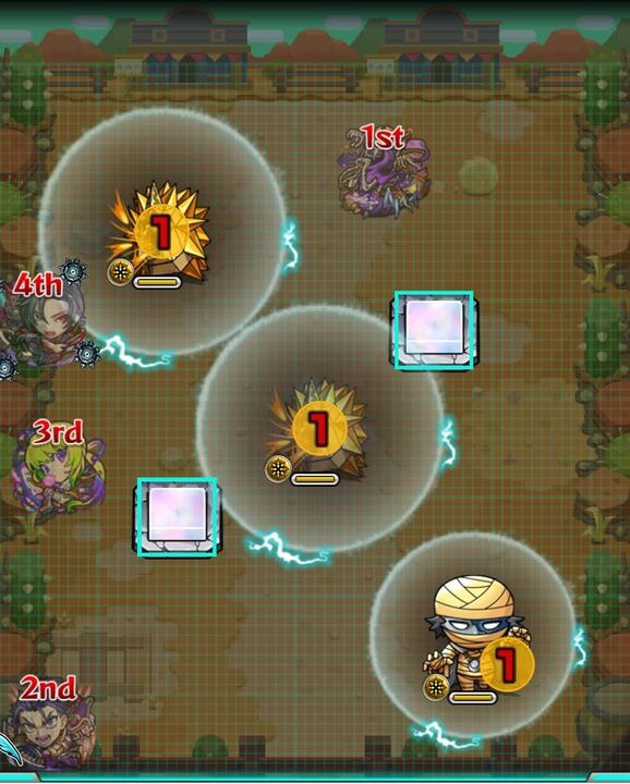 透明パネルを交互に踏みながらホミ吸を倒す