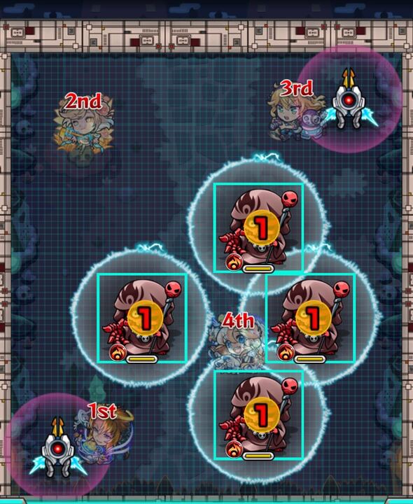 ゾンビをひし形よりもずらす形が重要