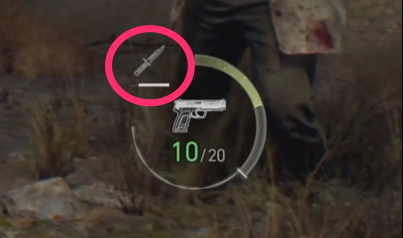 ナイフの耐久値が減る