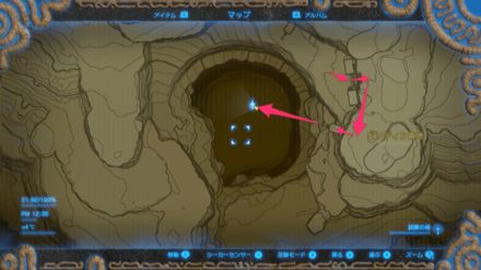 ゲルドの塔周辺のマップ