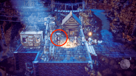 ロープウェイ乗り場にいる男