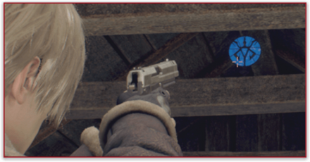 青いメダリオンの破壊画像