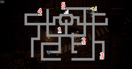 禁忌の神殿 -下層- 宝箱 位置