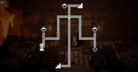 禁忌の神殿 -上層- 宝箱 位置