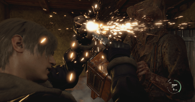 チェーンソーの攻撃はパリィで対処