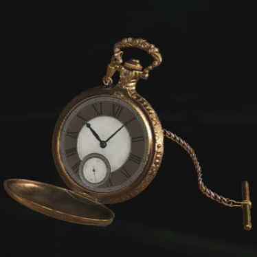 黄銅の懐中時計画像