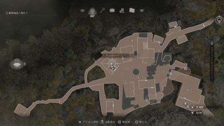 丸いくぼみのある腕輪のマップ