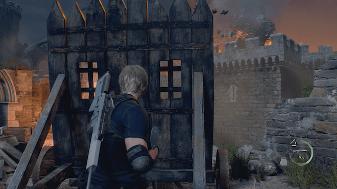 壁や障害物で投石を避けながら進む