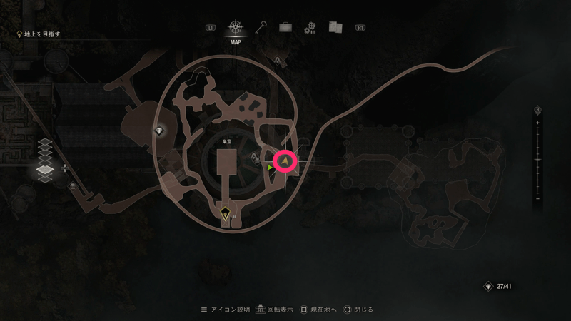 虫の巣窟の受注場所マップ