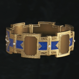 四角いくぼみのある腕輪画像