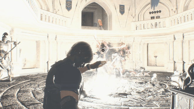 鎧は寄生体を出してから閃光手榴弾で一掃