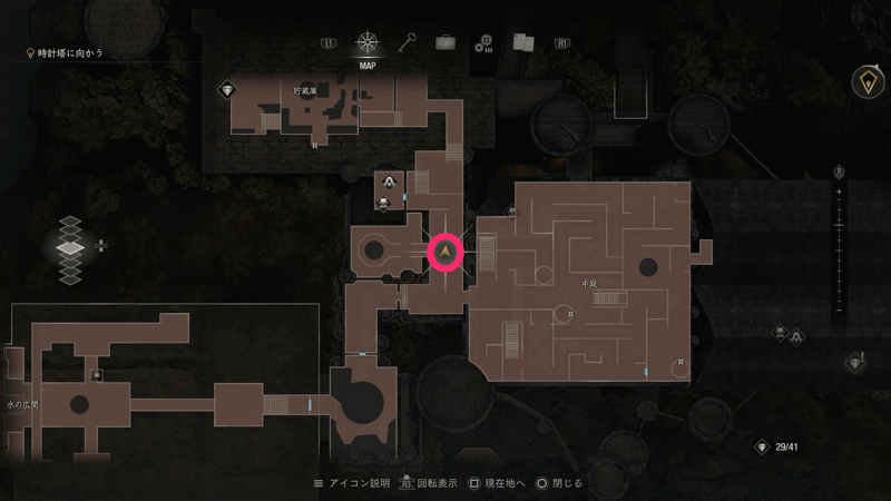 巣がある場所のマップ