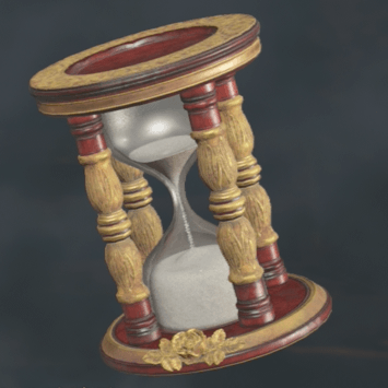 彫金細工の砂時計画像