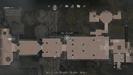 四角い穴のある棚の場所2マップ