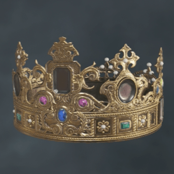 くぼみのある宝冠画像