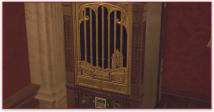 四角い穴のある棚