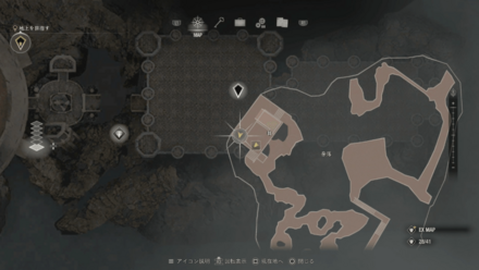 くぼみのある宝冠のマップ