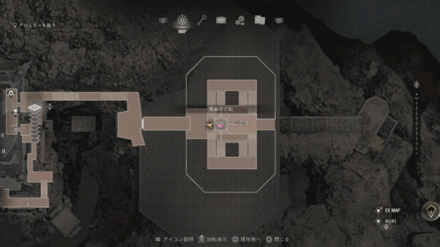 暗血の口紅のマップ