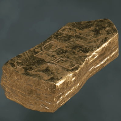 黄金のインゴット画像