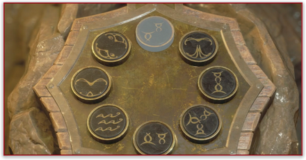 図柄つきボタン