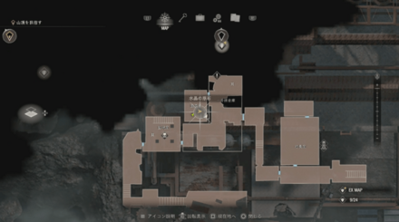 水晶の原石のマップ