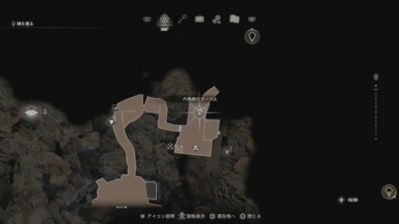 六角形のピースAのマップ