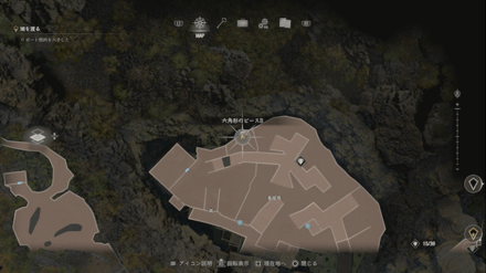 六角形のピースBのマップ