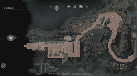 四角いくぼみのある腕輪のマップ