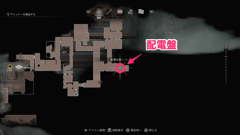 配電切替レバー